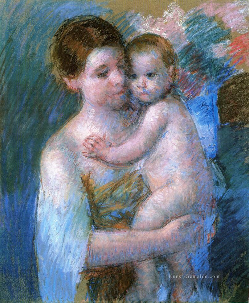 Mutter mit ihrem Baby Mutter Kindern Mary Cassatt Ölgemälde